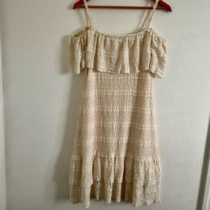 Chelsea & Violet Cream Crochet Lace Dress - Size M
